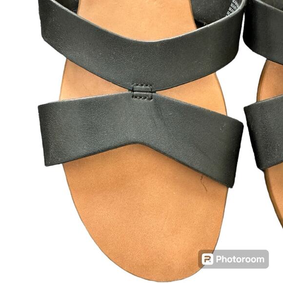 A New Day Catie Slide Sandals Open Toe Black Size 10 - Picture 2 of 6
